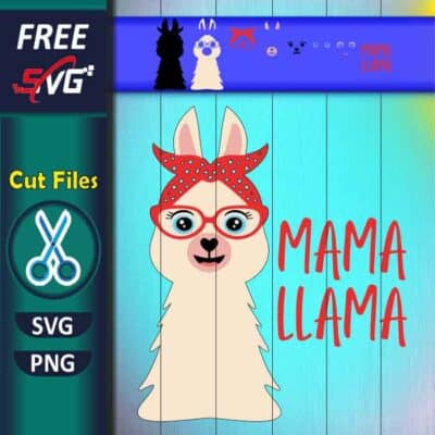 Mama Llama SVG Free