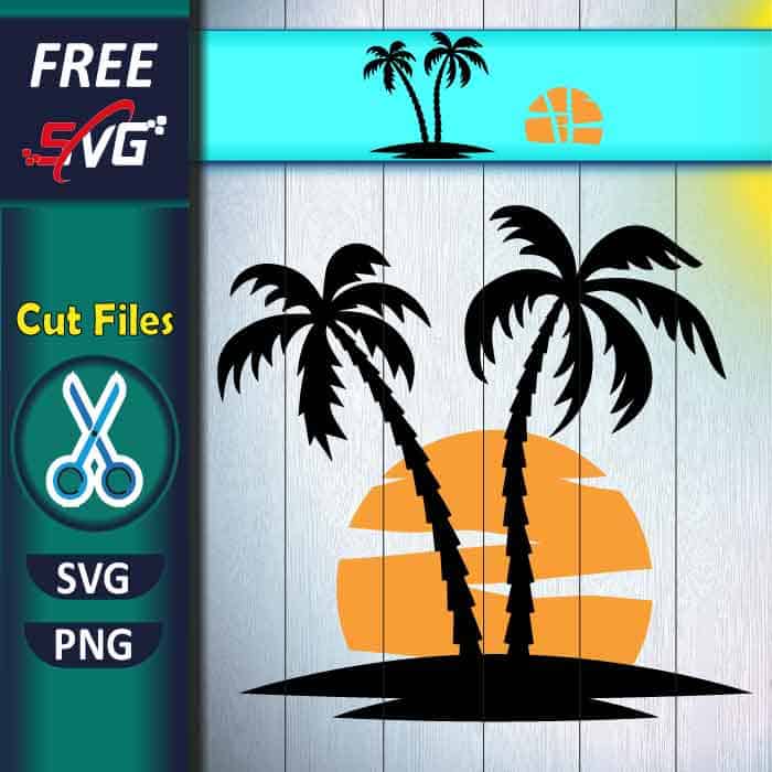 Sunset SVG, Palm Tree SVG Free