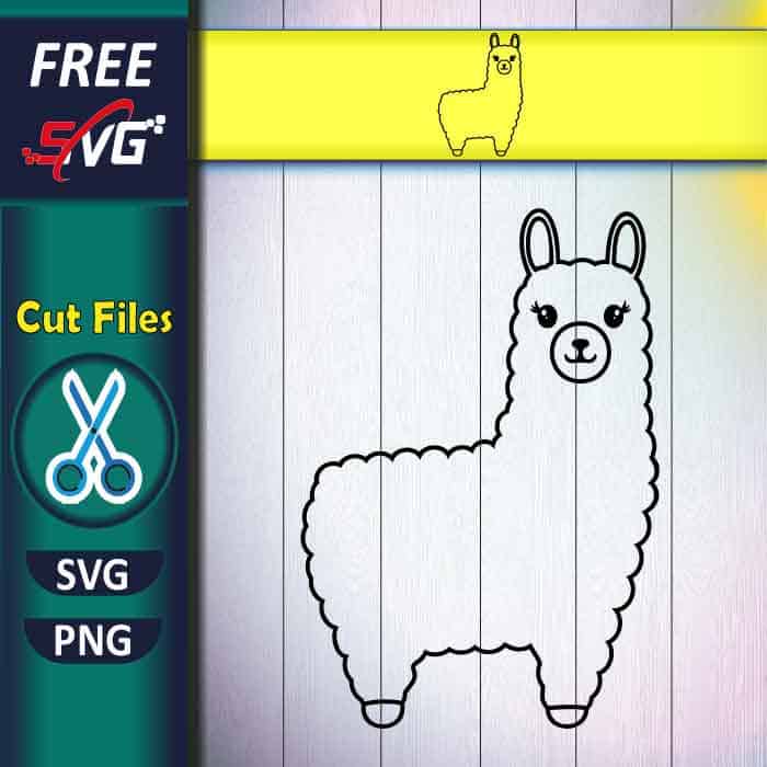 llama silhouette SVG free, llama outline SVG
