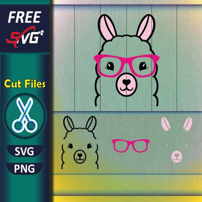 llama_with_glasses_svg_free