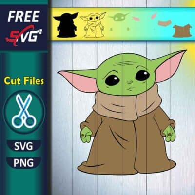 Baby Yoda Layered SVG Free