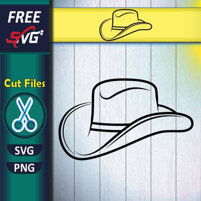 Cowboy hat SVG free for Cricut