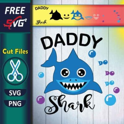 Daddy Shark SVG Free for Cricut