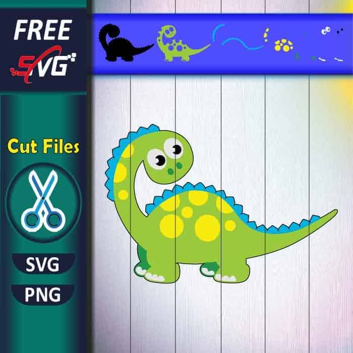Dinosaur Layered SVG Free for Cricut