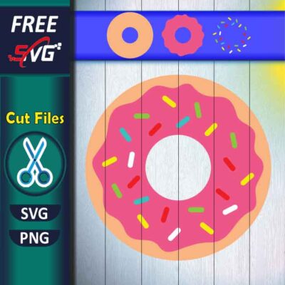 Donut SVG Free, Donut Sprinkles SVG for Cricut