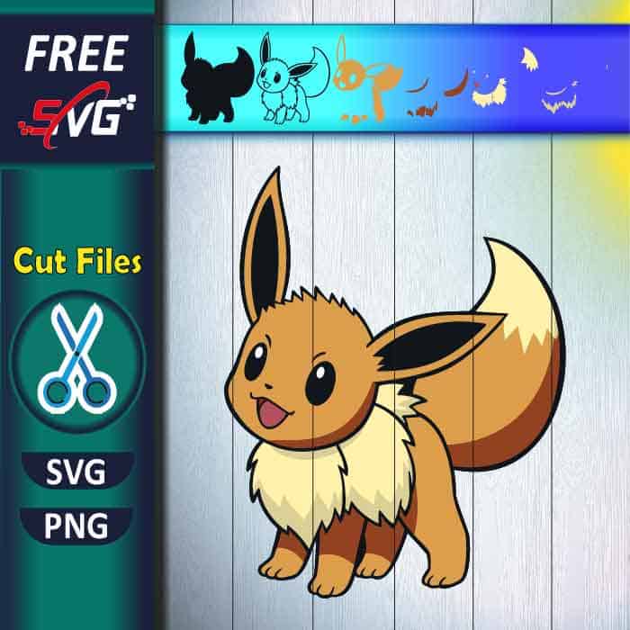 Eevee Layered SVG Free Pokemon SVG