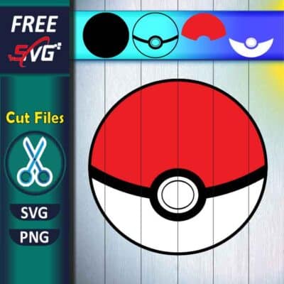 Pokeball SVG Free, pokemon Pokeball SVG for Cricut