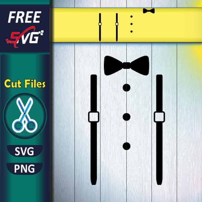 Suspenders SVG Free Tuxedo Shirt SVG