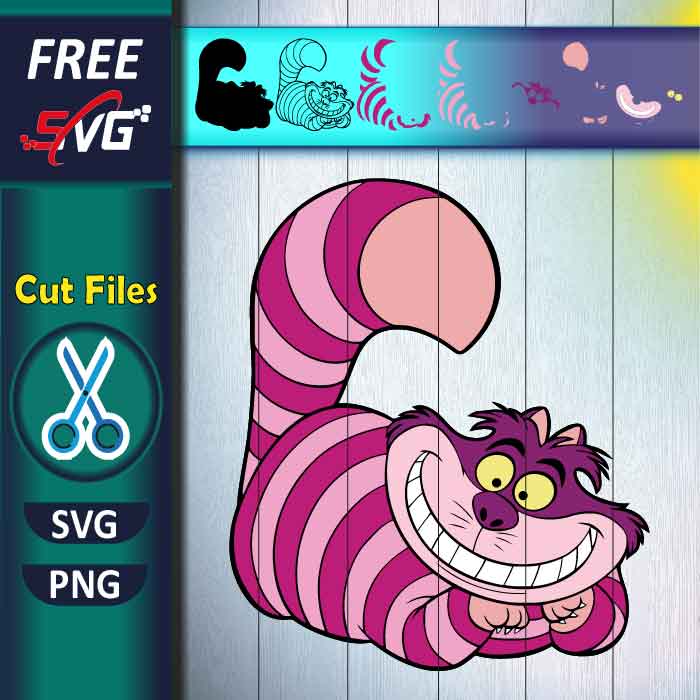 Cheshire Cat smile SVG Free, Alice in wonderland SVG