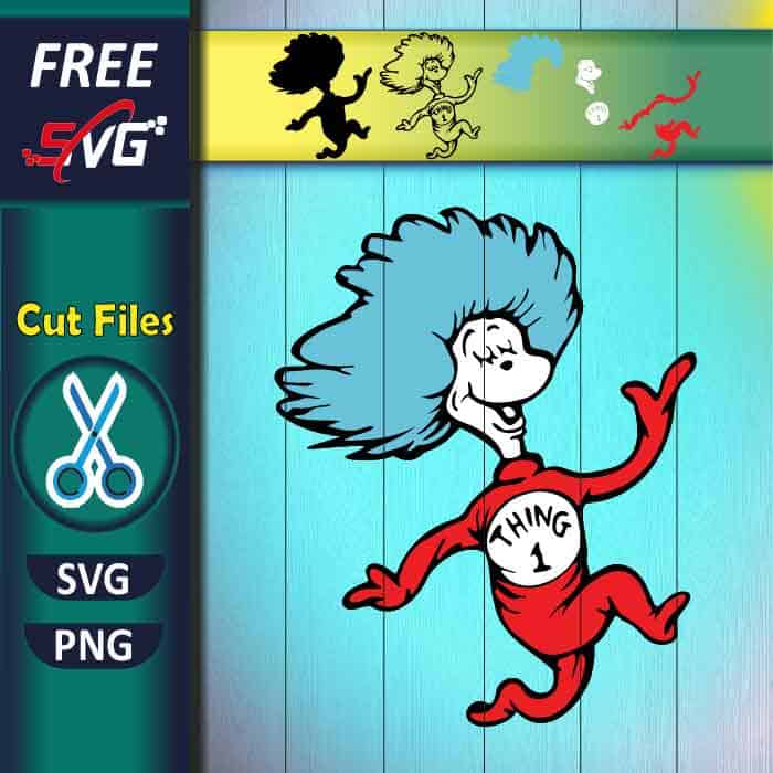 Dr Seuss Thing 1 SVG Free for Cricut