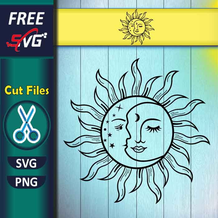 Sun Moon SVG free