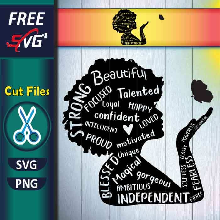 Black woman SVG free, Afro Lady Woman SVG, Black Lives Matter SVG Free