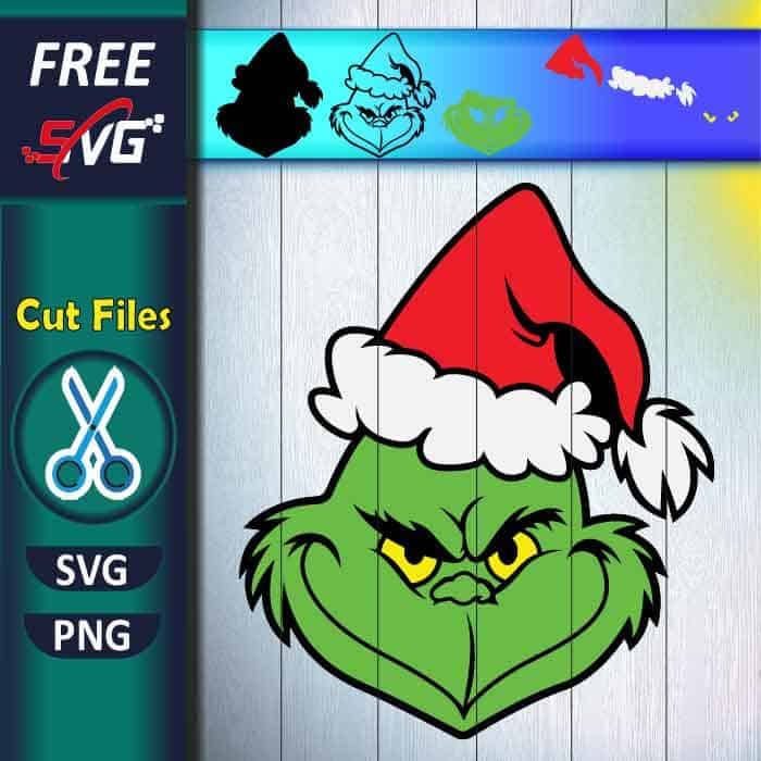 Christmas Grinch SVG free, grinch face svg for Cricut