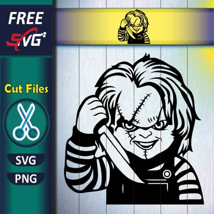 Chucky SVG free for Cricut, Chucky knife SVG
