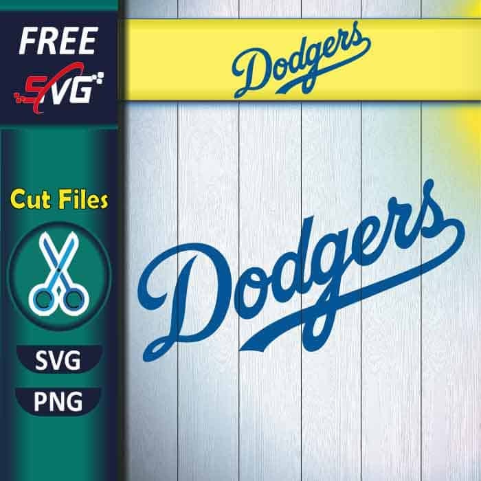 Dodgers logo SVG free for Cricut
