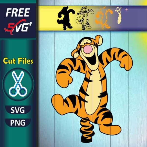 Tigger Off Of Winnie The Pooh Svg Free Cut Files For Cricut And Silhouette 