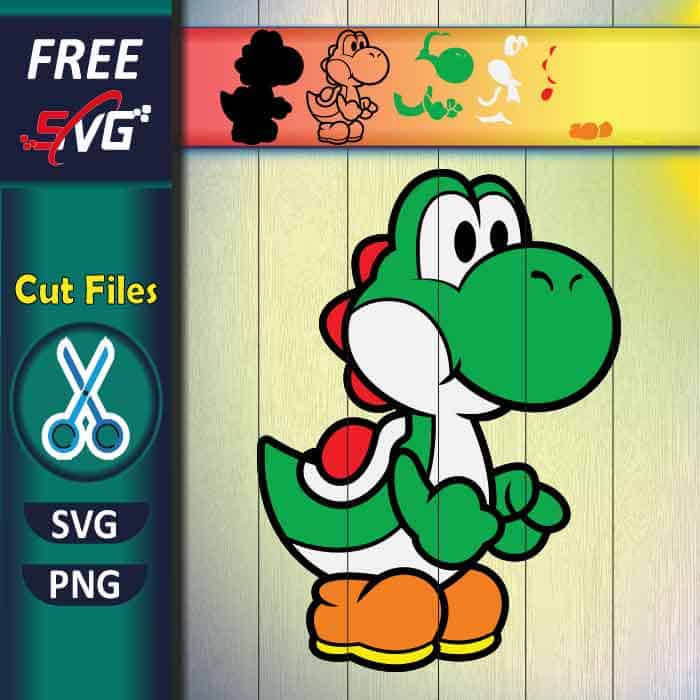 Yoshi SVG free, Yoshi super Mario SVG, Mario Dinosaur Yoshi SVG