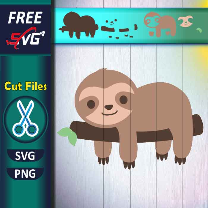 cute sloth SVG Free, baby sloth SVG free