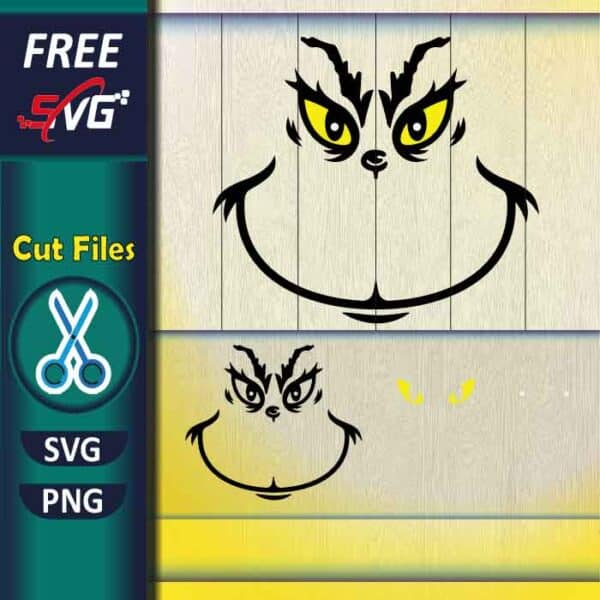 Grinch smile SVG free, grinch face SVG free for Cricut - Free SVG files