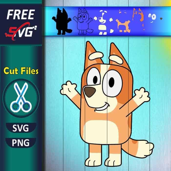 Bingo SVG free, Bluey's younger sister SVG free for Cricut