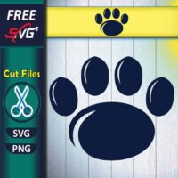 Penn State paw print SVG free for Cricut