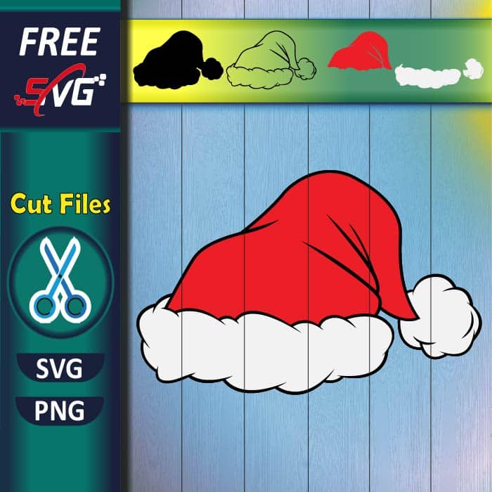 Santa hat SVG free, christmas hat SVG free for Cricut