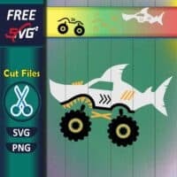 Shark Monster Truck Svg Free Cut File For Cricut Free Svg Files