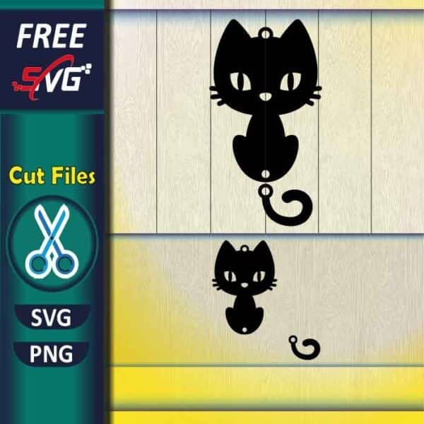 Cat dangle earrings SVG Free, cat earring SVG free, Svg cut files