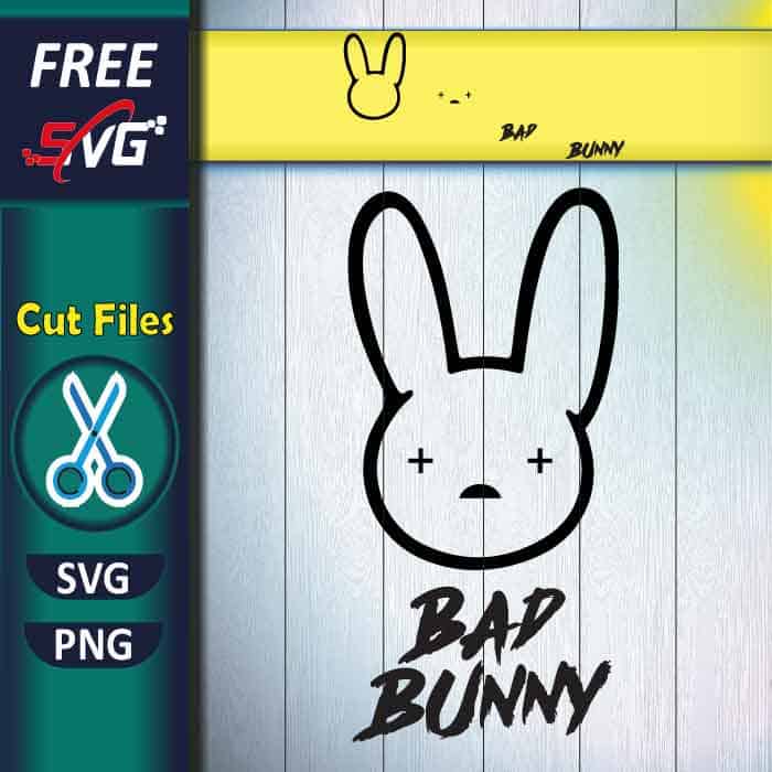 logo bad bunny SVG free, bad bunny SVG for Cricut
