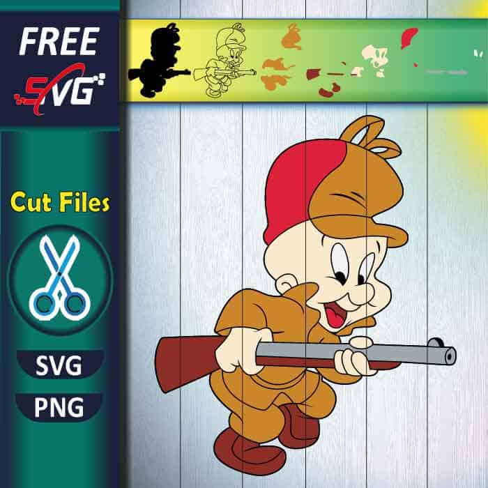 Elmer Fudd with gun SVG Free, Elmer Fudd hunting svg