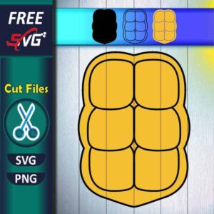 Ninja turtle chest SVG free, ninja turtle shirt SVG free