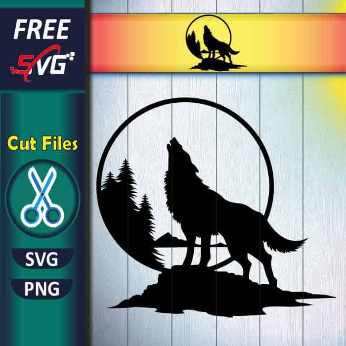 howling wolf SVG free | Wolf SVG free for Cricut