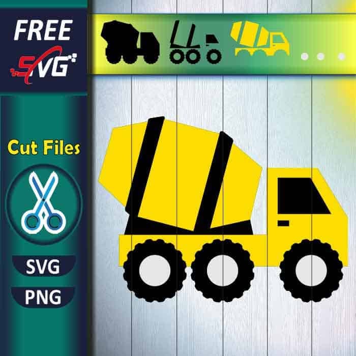 Cement mixer truck SVG free, Construction truck SVG