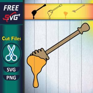 Honey dipper SVG free, Honey Spoon SVG
