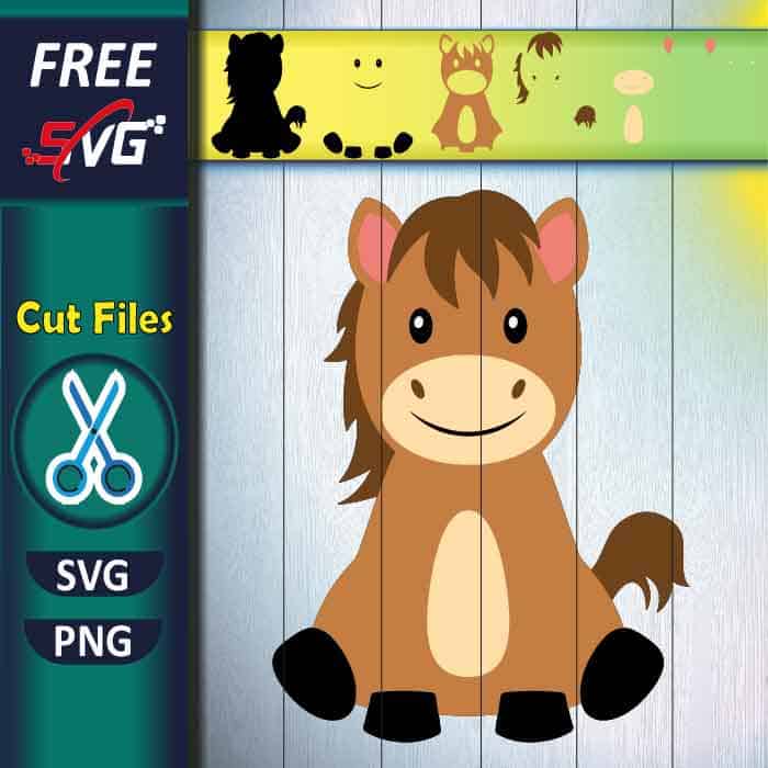 Horse SVG free, baby horse SVG, Farm Animals SVG