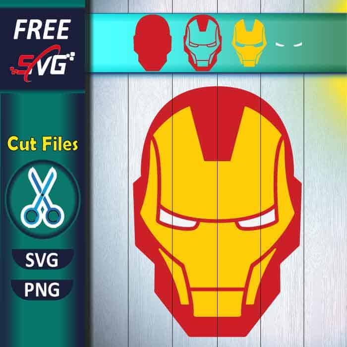 Iron Man face SVG free, iron man helmet SVG