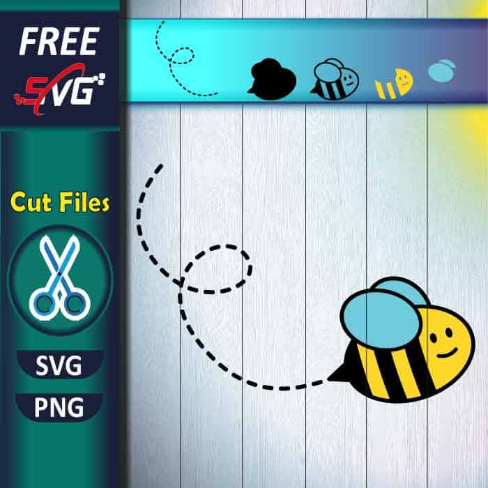 bee trail SVG free, bumble bee SVG