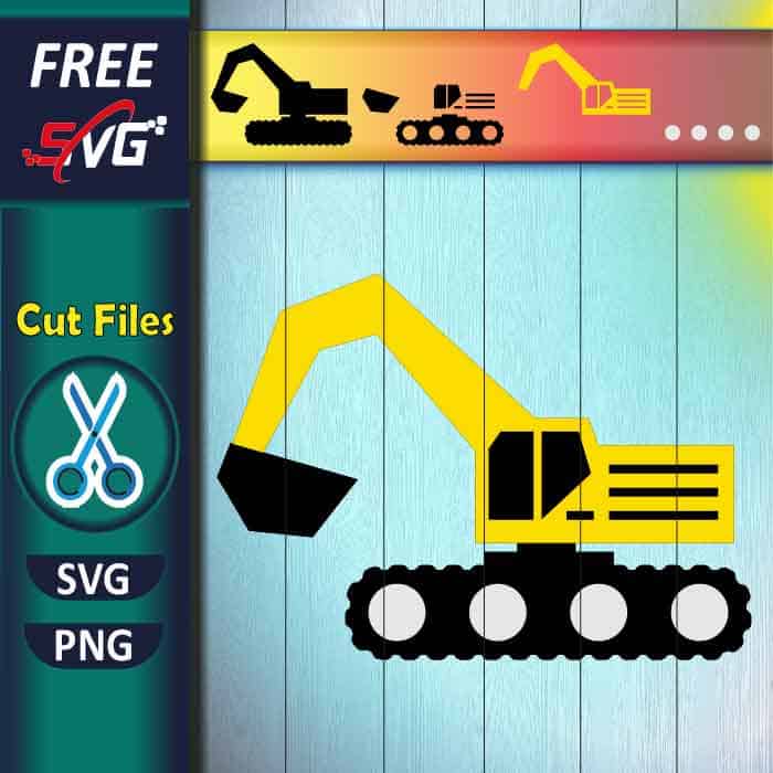 construction digger SVG free, Excavator SVG