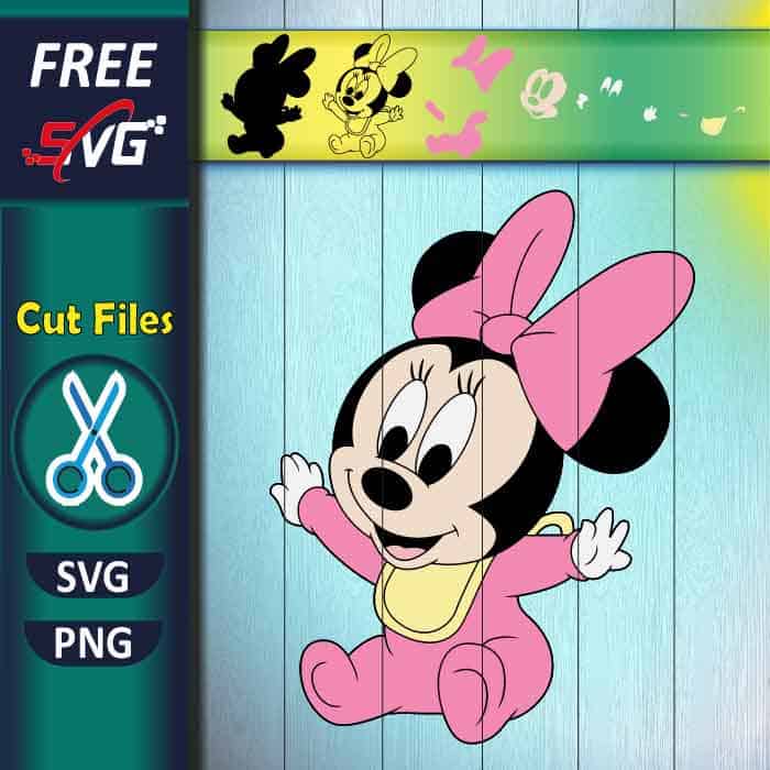 Baby Minnie Mouse SVG free, Disney svg files for Cricut