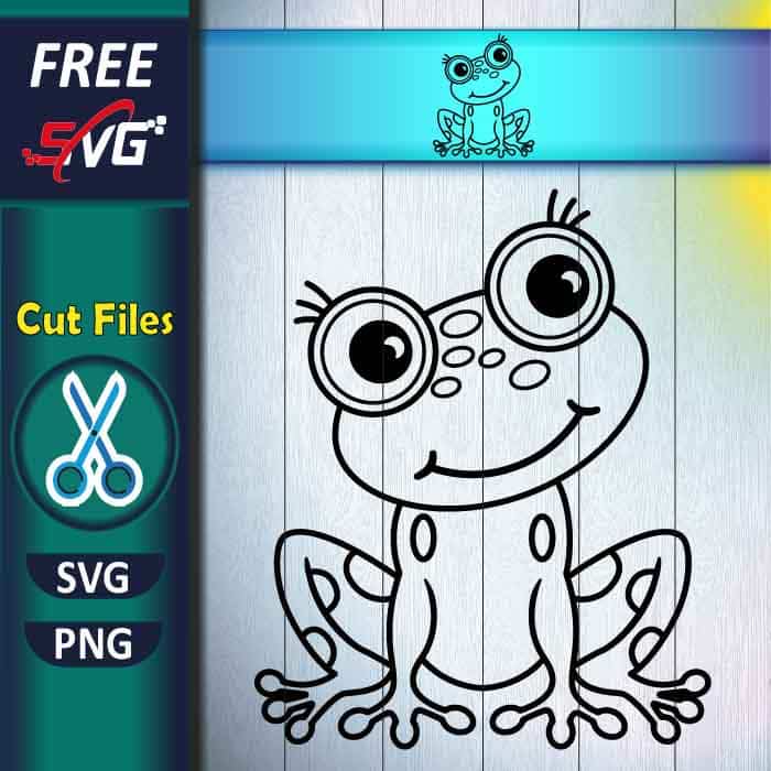 Cute frog SVG free, Frog outline SVG