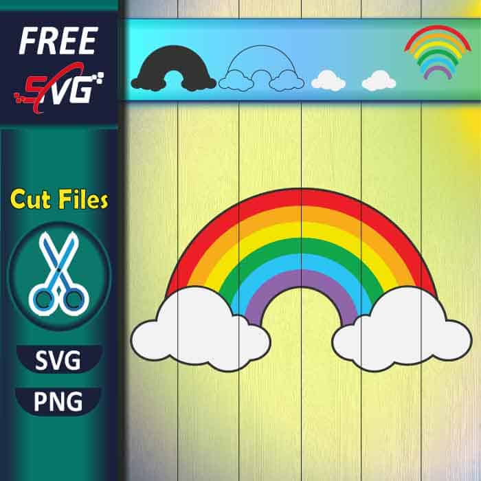 Free rainbow SVG for Cricut