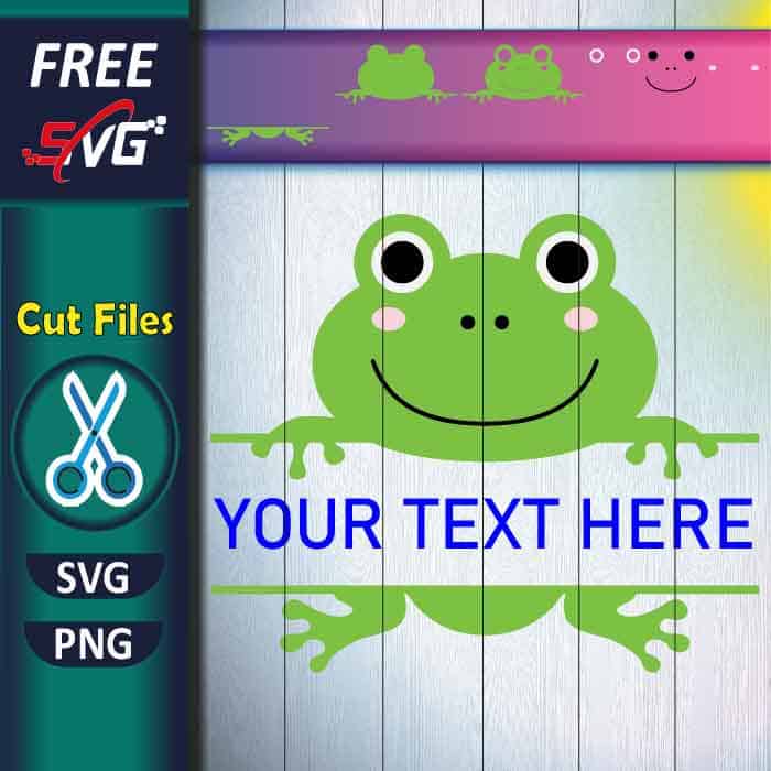 Frog Monogram SVG free for Cricut