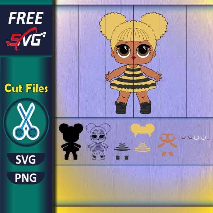 lol_doll_queen_bee_svg_free-layered_lol_doll_svg_free