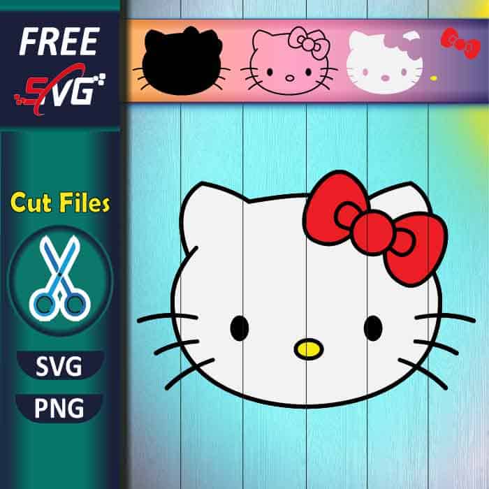 Hello kitty logo SVG free for Cricut