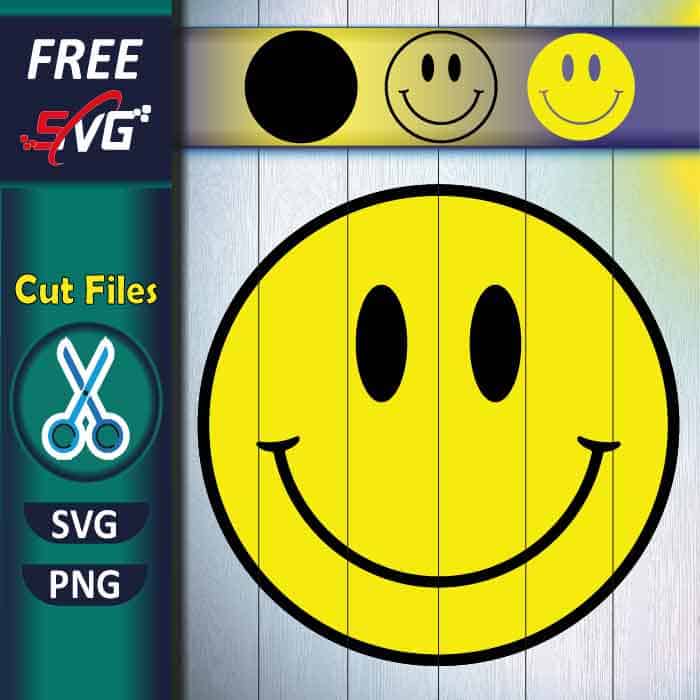 Smiley face free SVG for Cricut