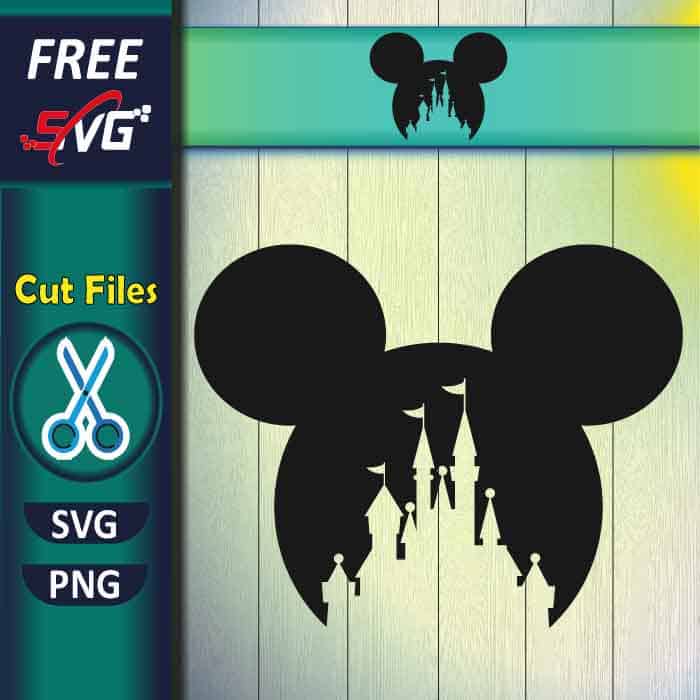 Disney Castle with Mickey head SVG free