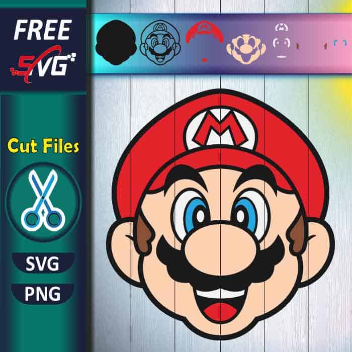 Free SVG Mario face