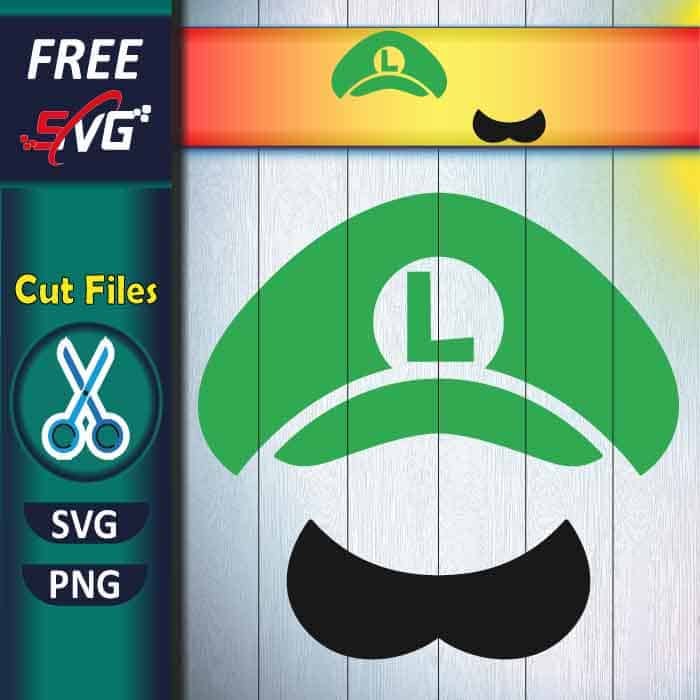 Luigi hat SVG free for Cricut