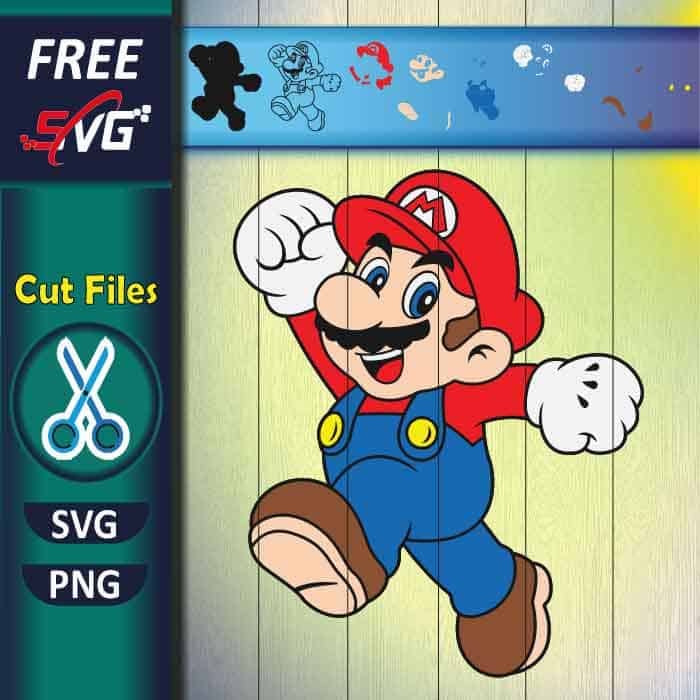 Mario SVG layered free download