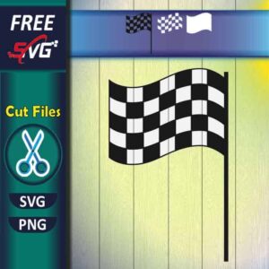Racing flag SVG free - waving checkered flag SVG